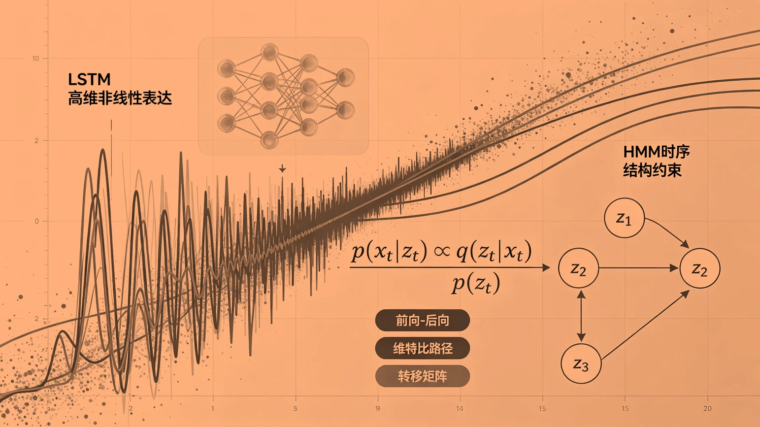 LSTM + HMM 把"会学习"的神经网络和"讲道理"的概率模型绑在一起